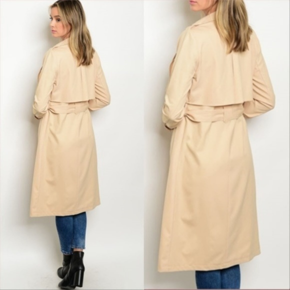 FOREVER CLASSIC TAN WOMENS TRENCH COAT / JACKET - Picture 4 of 4